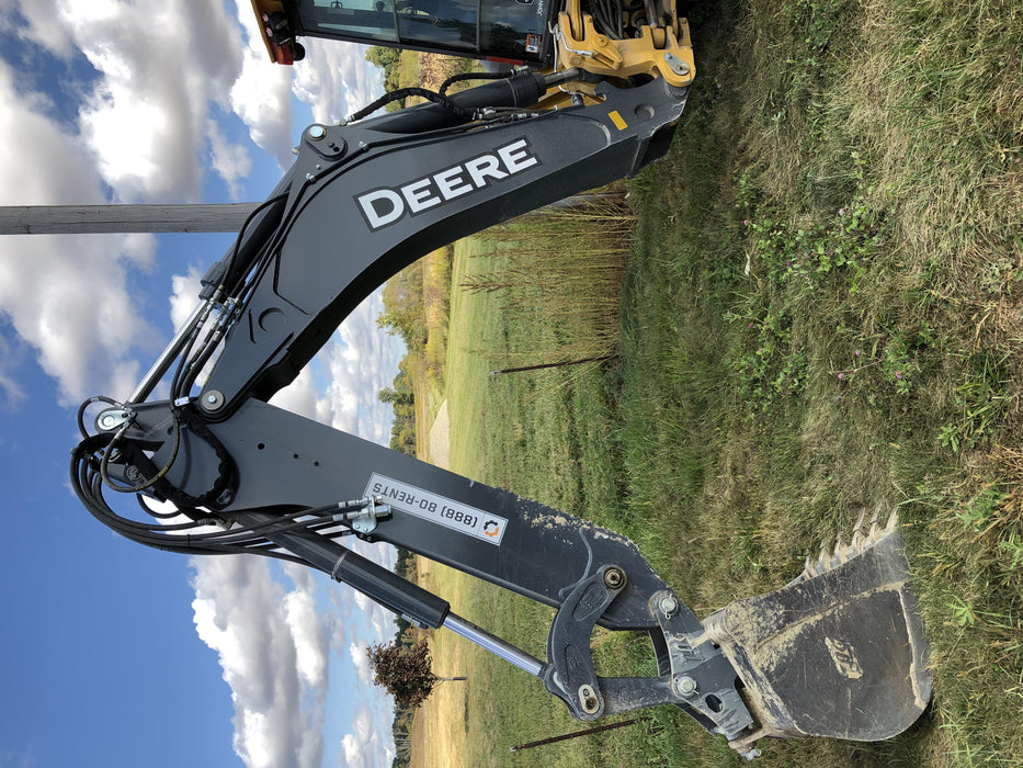 2020 John Deere 410L - Extendable Stick Cab/Heat/Air, 4WD, Extendable Stick, Pilot Controls, 2 Way Hydraulics, TAG Manual QC