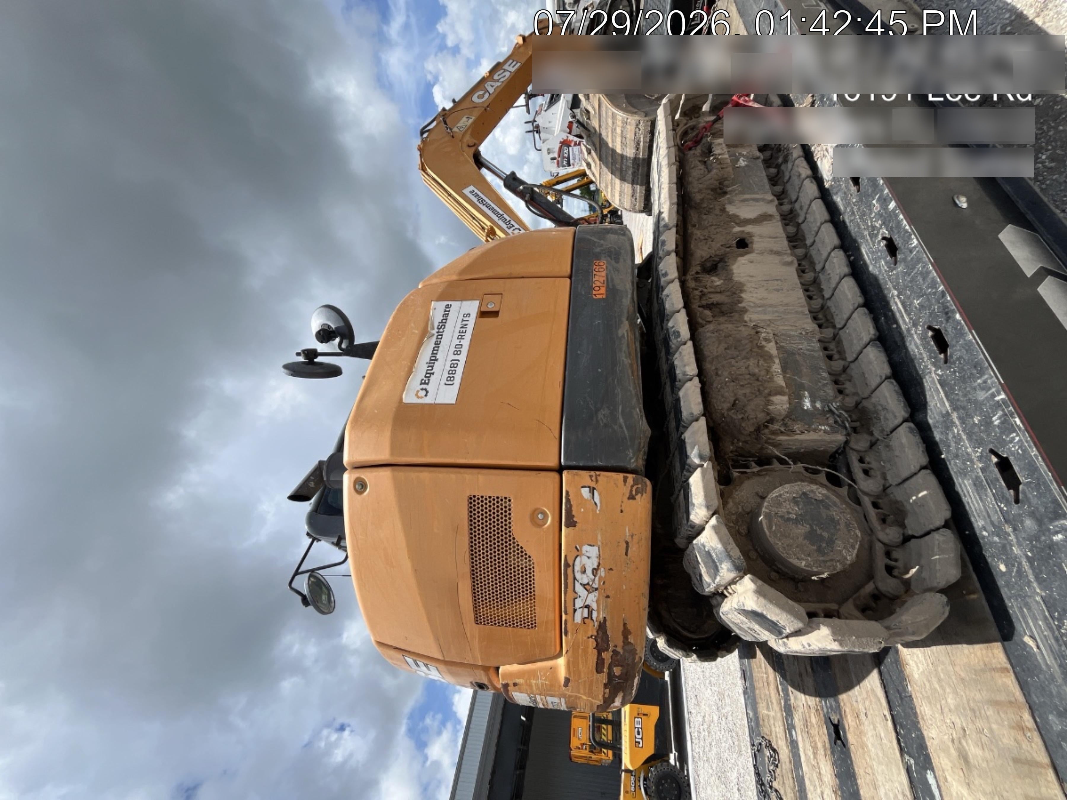 2018 Case CX80C CLOSED CAB, A/C, RUBBER TRACKS PADS, 7'-2" ARM