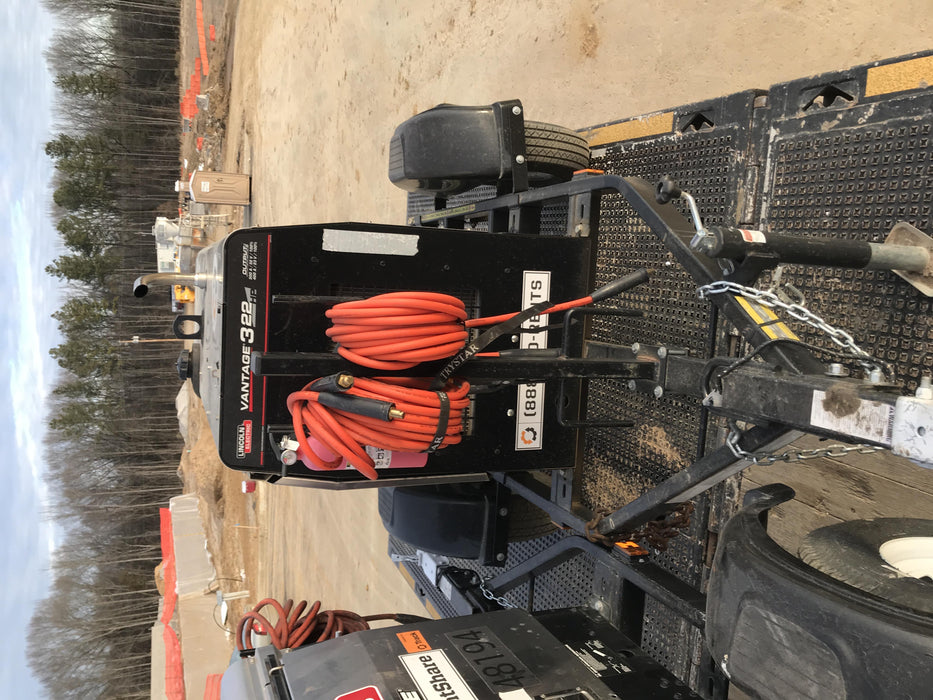 2019 Lincoln Electric Vantage 322 Lincoln Vantage 322 Welder w/Trailer, Light Kit, Cable Rack
