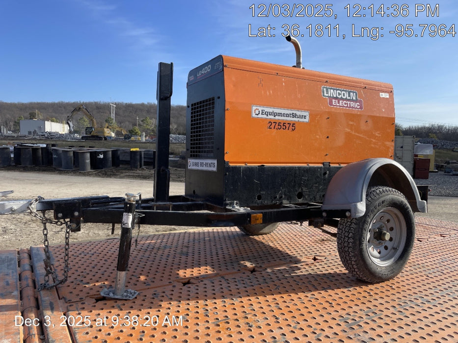 2022 Lincoln Electric LE400 Kubota V1505, Trlr, Cable Rack, Light Kit, ES Decals, T3