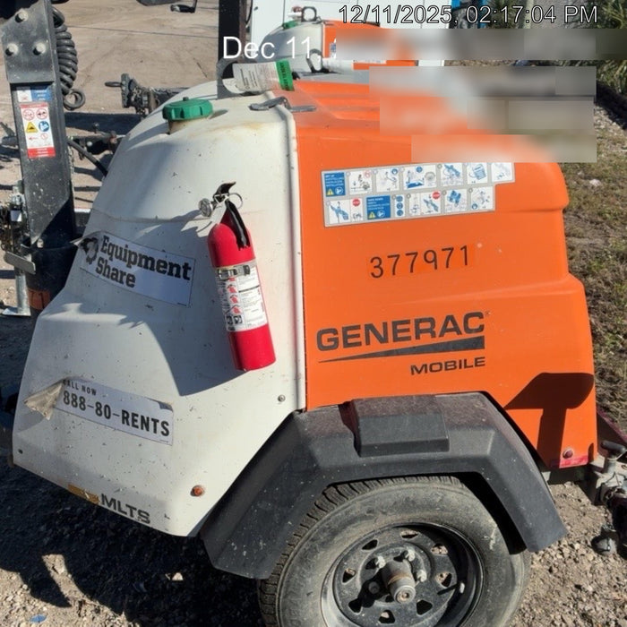 2023 Generac MLT2 Diesel, Flex Switch 120V Input, Powerzone Controller, 
(4) 320W LED Lights, 4kW Generator, 39.9 Gal Fuel Tank, 2" Ball, T3