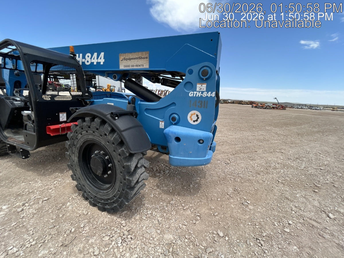 2018 Genie GTH-844 Genie GTH-844 w/Open ROPS, Solid Tires, beacon/work lights, 60" carriage/forks