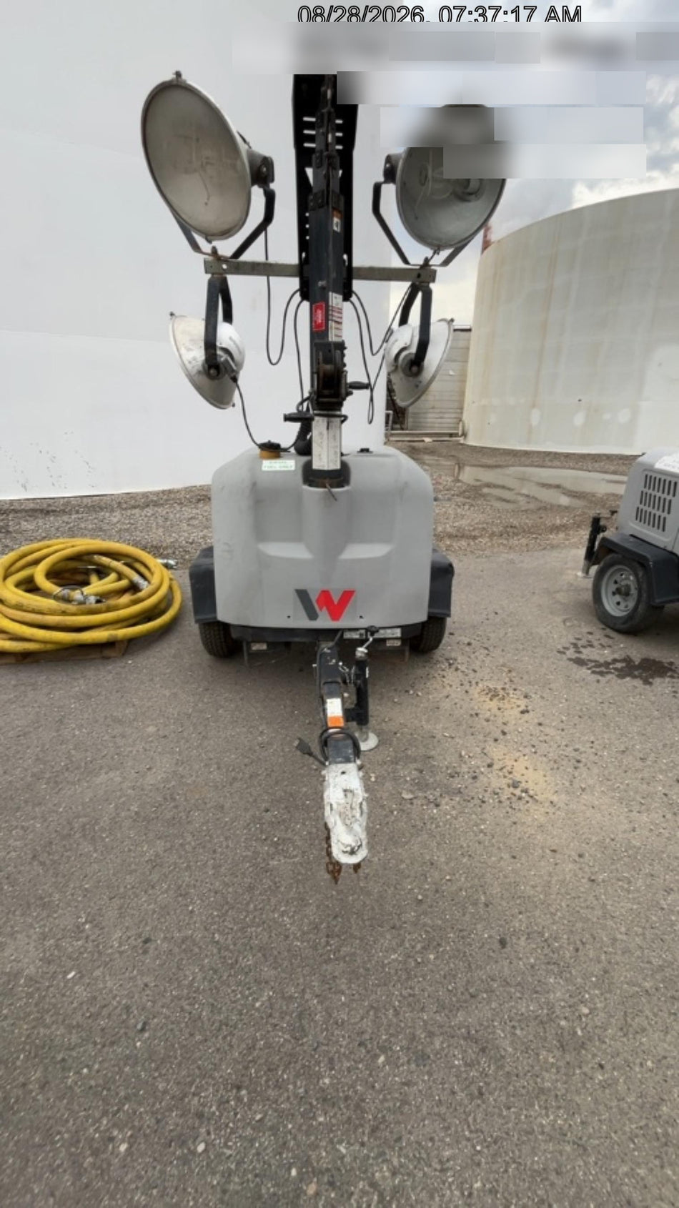2018 Wacker Neuson LTV6L-MH Wacker Neuson LTV6L Mobile Light Tower w/Fuel Level Sensor Installed