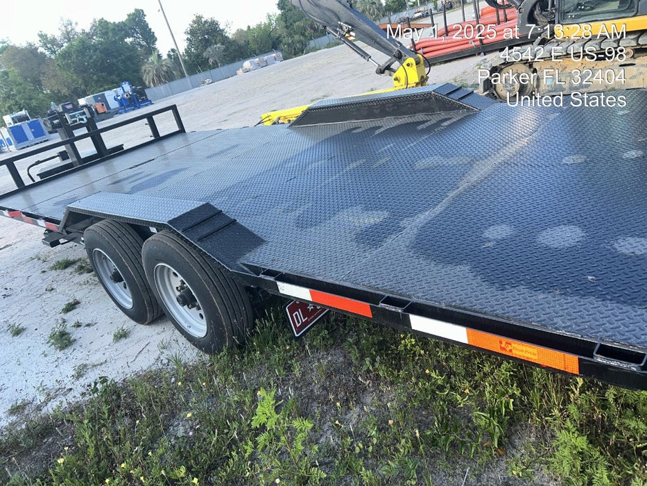 2024 TEXAS PRIDE TRAILERS 21' Lowboy Gravity Tilt Bed 14K Bumper Pull Trailer