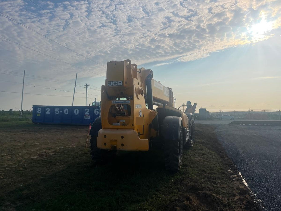 2019 JCB 512-56 Cab/Heat/Air, 109 HP, Solid Tires, STD Worklight, Beacon, Aux Hydraulics, Lifting Eye, Back up Alarm w/66" Carriage/60" Forks