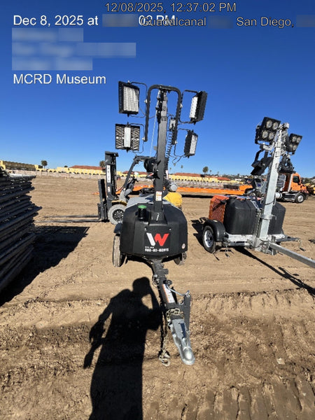 2024 Wacker Neuson LTT4 Diesel, Kohler KDW702, Deep Sea Controller, Auto Start, LED 320W, Bypass Outlet, T3