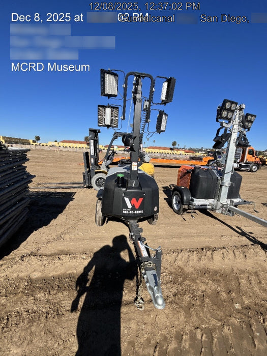 2024 Wacker Neuson LTT4 Diesel, Kohler KDW702, Deep Sea Controller, Auto Start, LED 320W, Bypass Outlet, T3