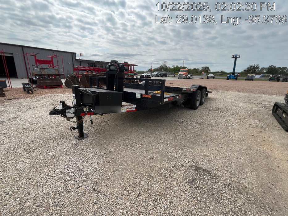 2024 TEXAS PRIDE TRAILERS 21' Lowboy Gravity Tilt Bed 14K Bumper Pull Trailer