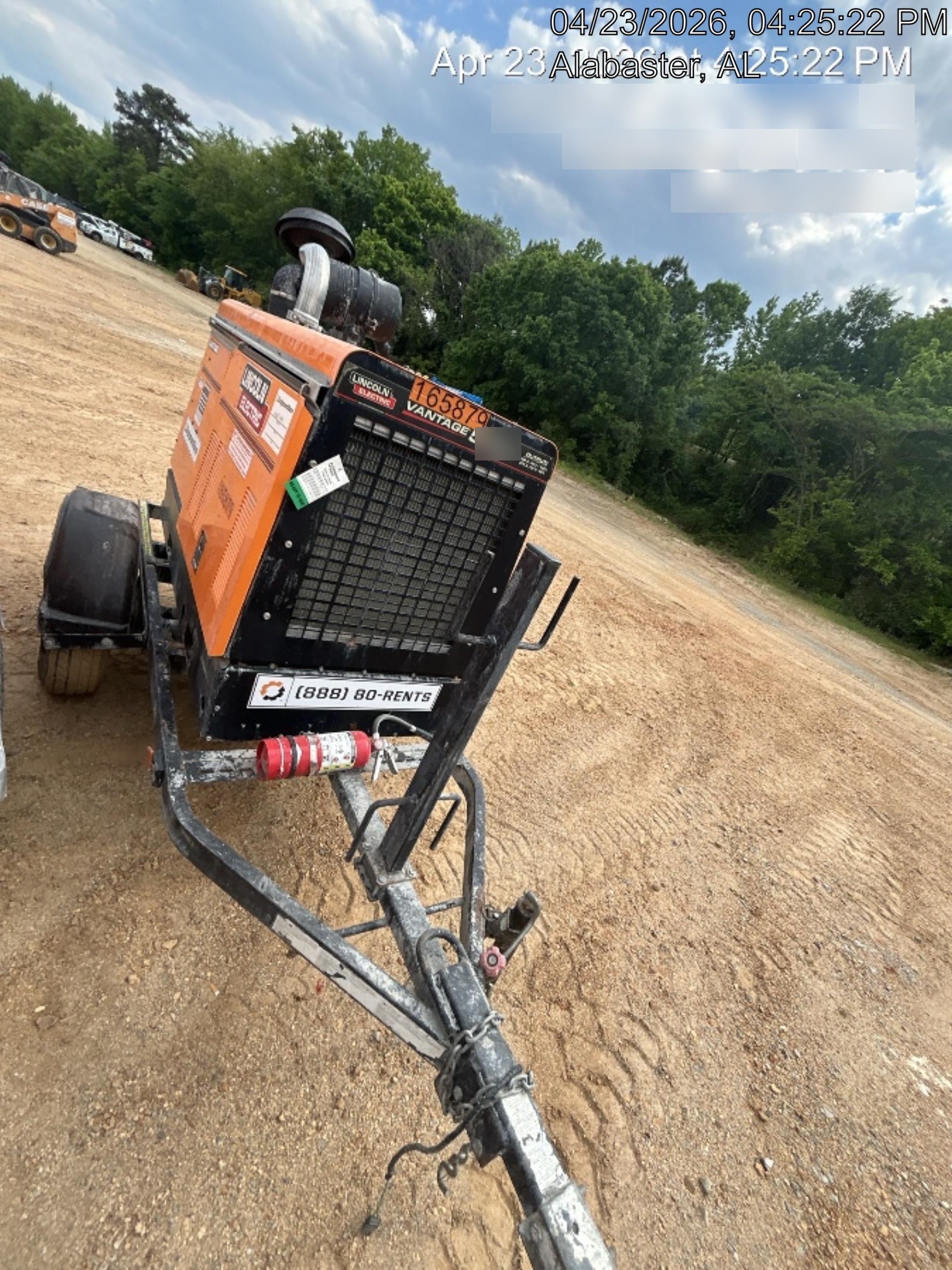 2021 Lincoln Electric Vantage 549X Ready Pak 3, ORANGE (includes trailer, cable rack, fender light kit)