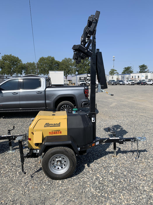 2020 Allmand NLV3GR (4) LED Light Fixture 350W, 23' Vertical Mast, 3kW Prime, Towable, Deep Sea L401, Leveling Jacks, Yanmar T4F 5.8hp