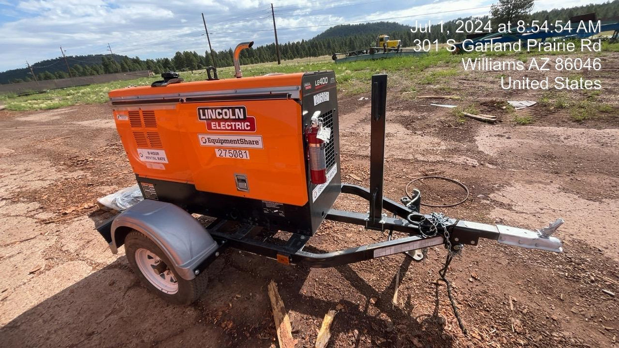 2022 Lincoln Electric LE400 Kubota V1505, Trlr, Cable Rack, Light Kit, ES Decals, T3