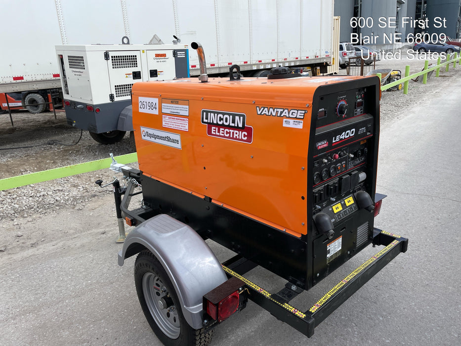 2022 Lincoln Electric LE400 Kubota V1505, Trlr, Cable Rack, Light Kit, ES Decals, T3