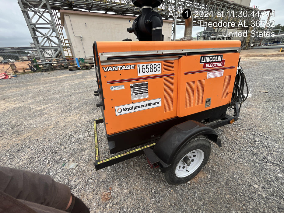 2021 Lincoln Electric Vantage 549X Ready Pak 3, ORANGE (includes trailer, cable rack, fender light kit)