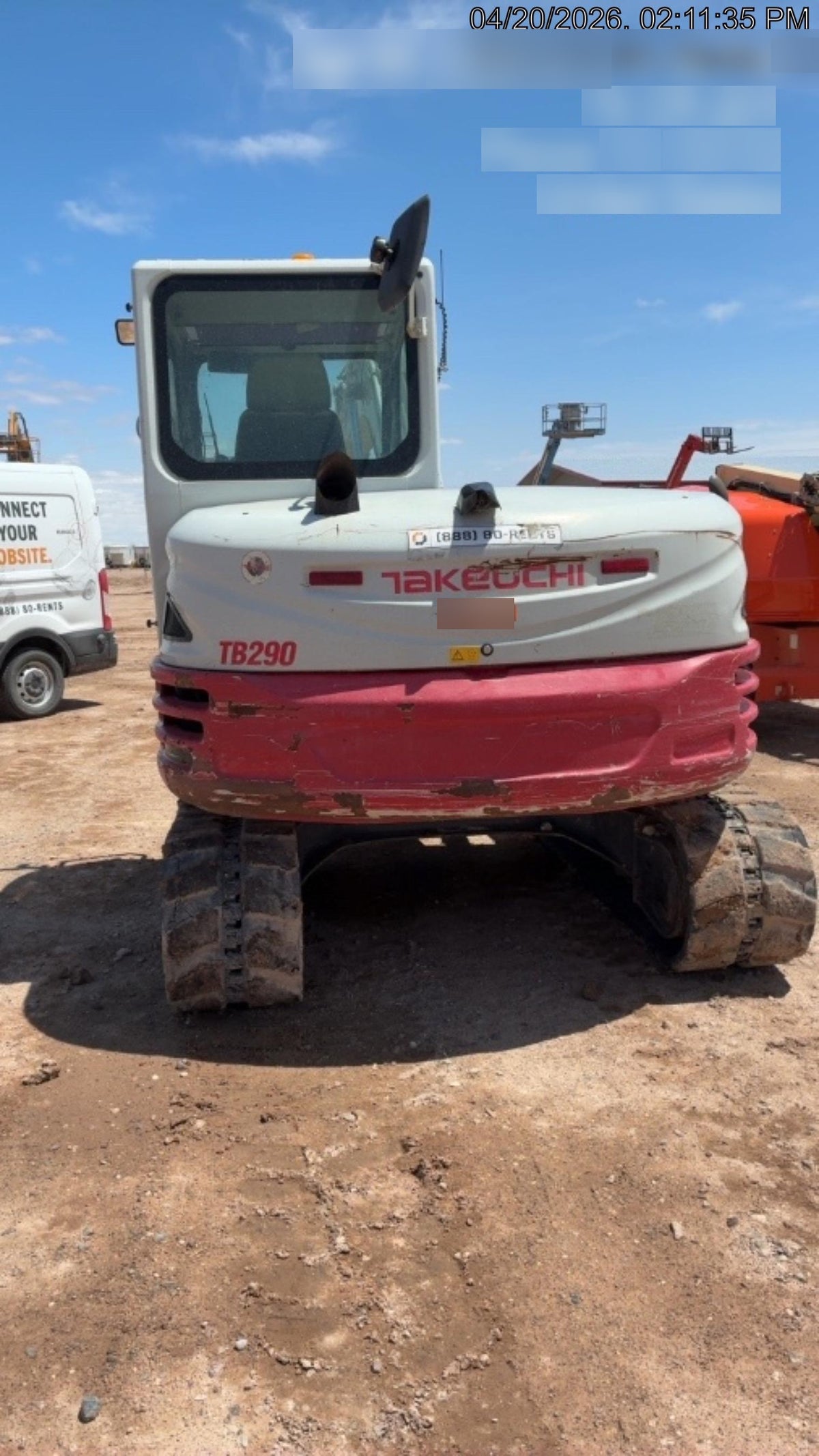 2019 Takeuchi TB290 Takeuchi TB290 Cab/Heat/AC w/Rubber Tracks, Auxiliary Hydraulics, Dozer Blade, Manual QC, 18/24/36" Buckets, Hydraulic Thumb Installed