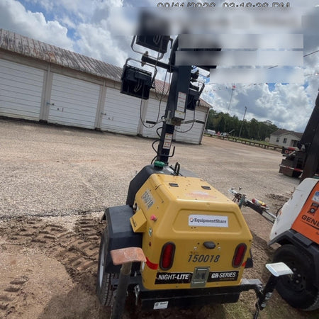 2022 Allmand NLV3GR (4) LED Light Fixture 350W, 23' Vertical Mast, 3kW Prime, Towable, Deep Sea L401, Leveling Jacks, Yanmar T4F 5.8hp
