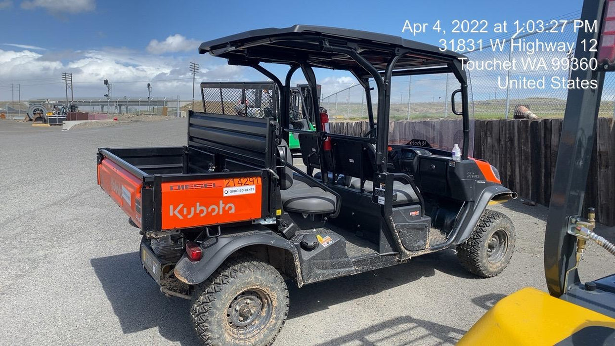 2022 Kubota RTV-X1140W-H Plastic Canopy, Windshield Acrylic Clear, LED Strobe Light, Wire Harness Kit, Back up Alarm