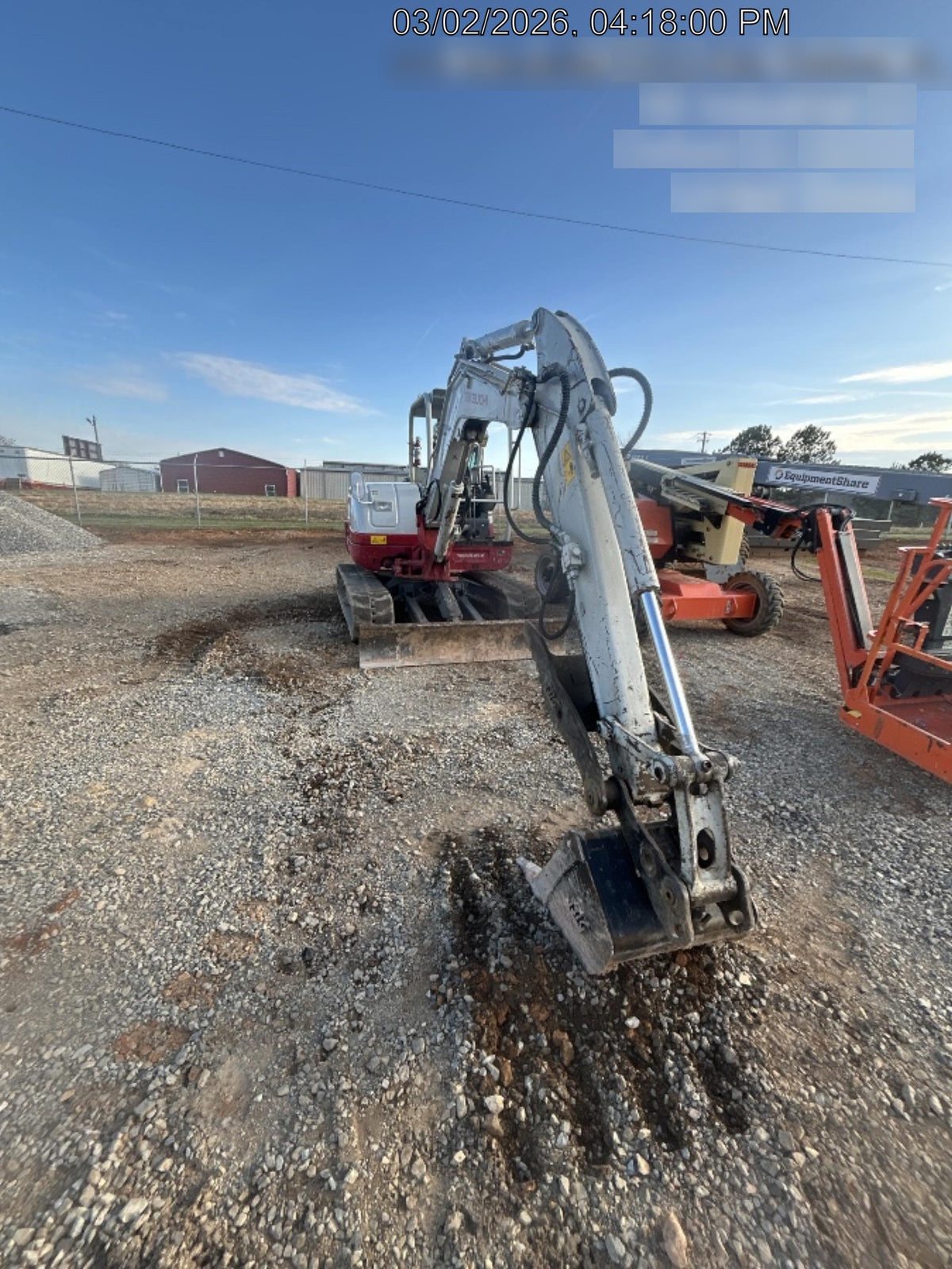 2019 Takeuchi TB260 Canopy, Standard Blade, Auxiliary hydraulics Manual QC, Hydraulic thumb, 12" ,18", 24" Bucket