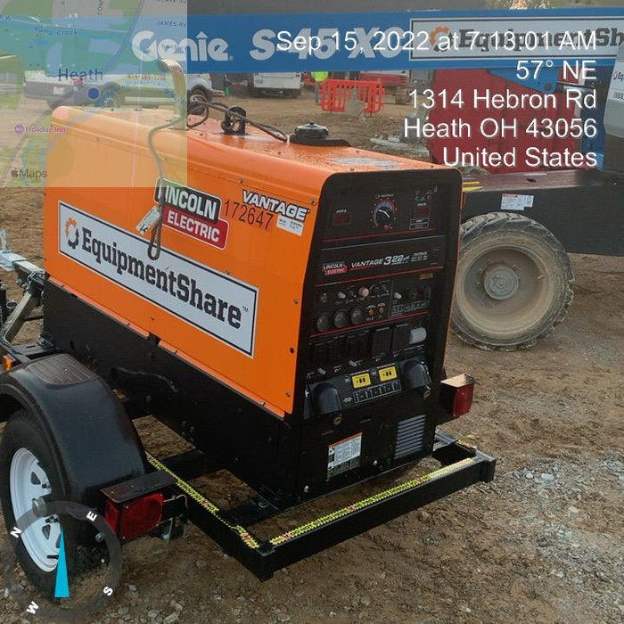 2021 Lincoln Electric Vantage 322 Vantage 322 Ready Pak 3 w/ Decals, ORANGE (includes trailer, cable rack, fender light kit) NO Telematics