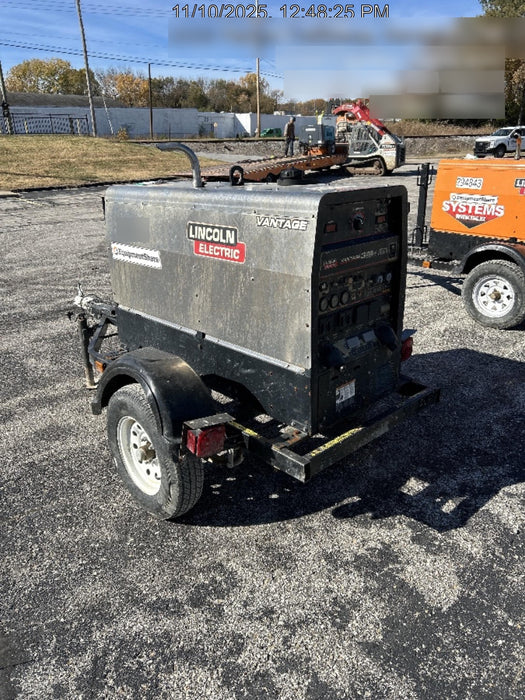 2019 Lincoln Electric Vantage 322 Ready-Pak 3, Two Wheel Trailer, Fender and Light Kit, Cable Rack