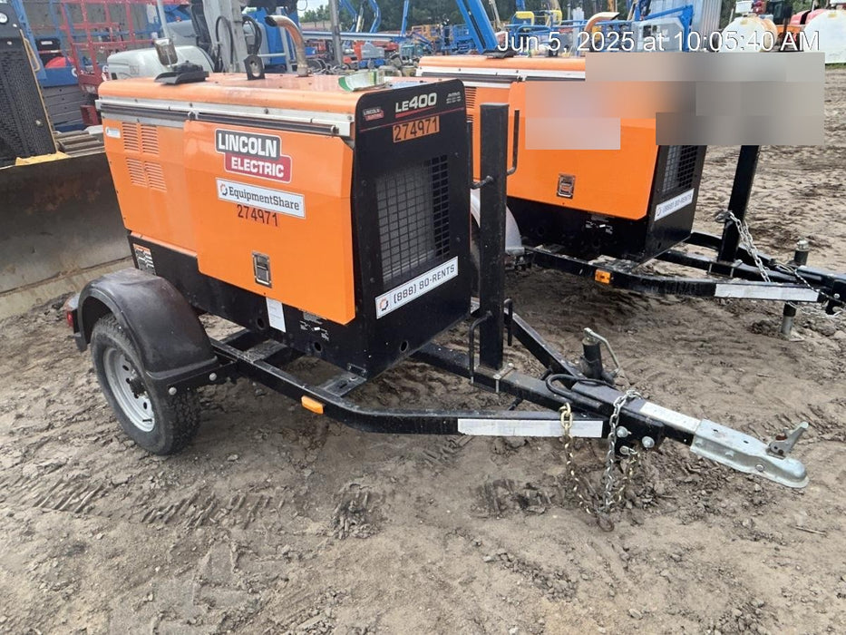 2022 Lincoln Electric LE400 Kubota V1505, Trlr, Cable Rack, Light Kit, ES Decals, T3