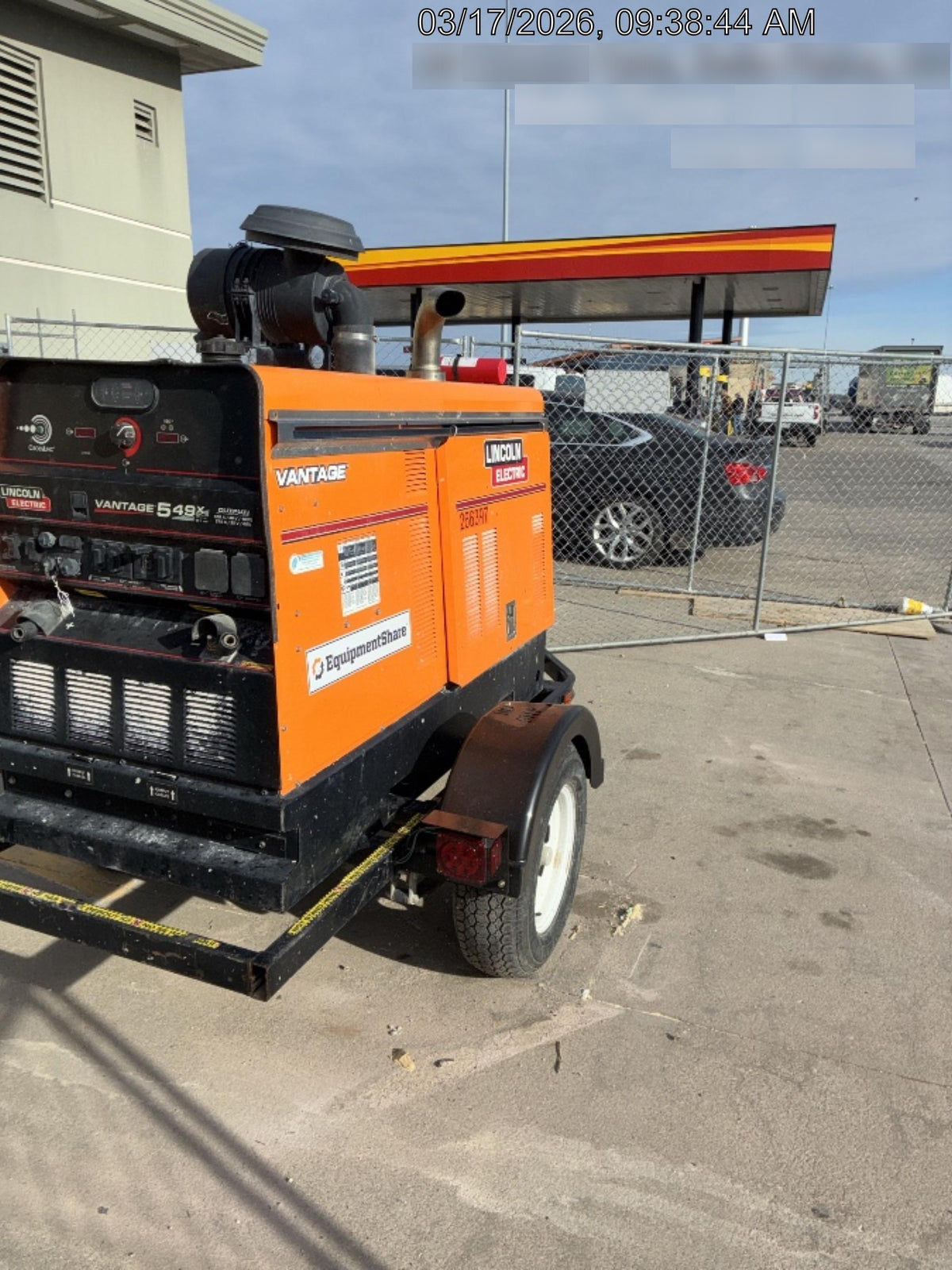 2022 Lincoln Electric Vantage 549X Crosslink Technology, Trailer Mounted, ES Decals, T3