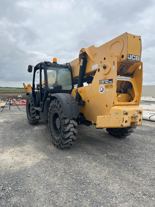 2019 JCB 510-56 Canopy, 74 HP, Solid Tires, STD Worklight, Beacon, Aux Hydraulics, Lifting Eye, Back up Alarm w/66" Carriage/60" Forks