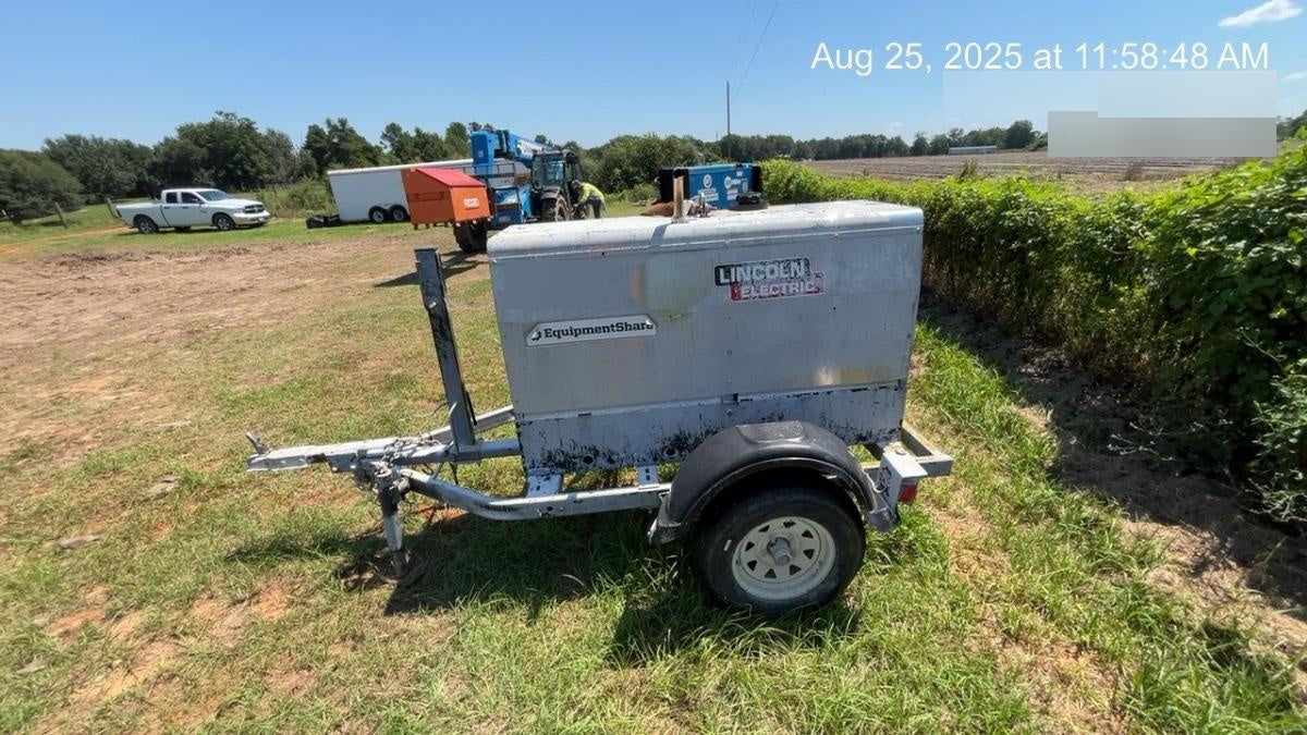 2019 Lincoln Electric Vantage 322 Ready-Pak 3, Two Wheel Trailer, Fender and Light Kit, Cable Rack