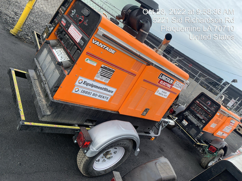 2022 Lincoln Electric Vantage 549X Crosslink Technology, Trailer Mounted, ES Decals, T3