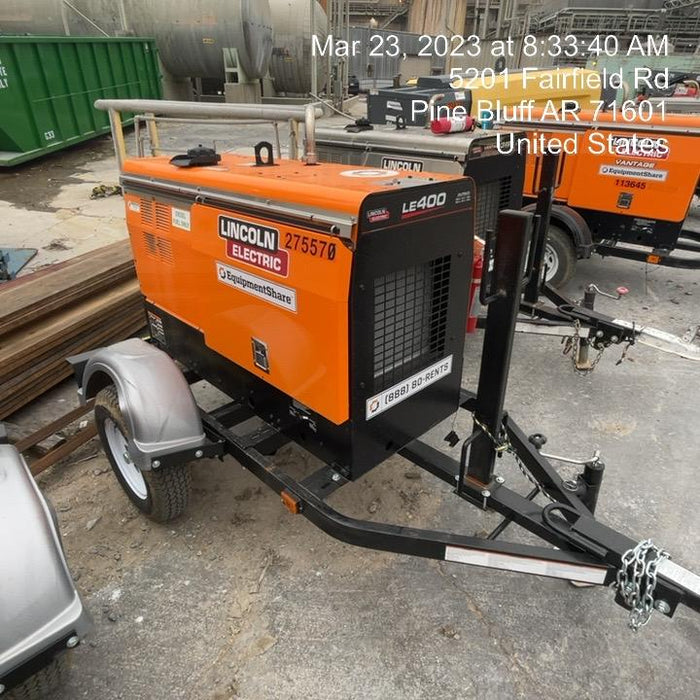 2022 Lincoln Electric LE400 Kubota V1505, Trlr, Cable Rack, Light Kit, ES Decals, T3