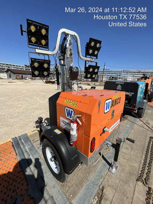 2024 Wanco WLTT-4MM4K Diesel, Deep Sea Controller, Shore Power Plug, Auto Start, (4) 350W LED Floodlights, 4kW Generator, 60 Gal Fuel Tank, 2" Ball, T3