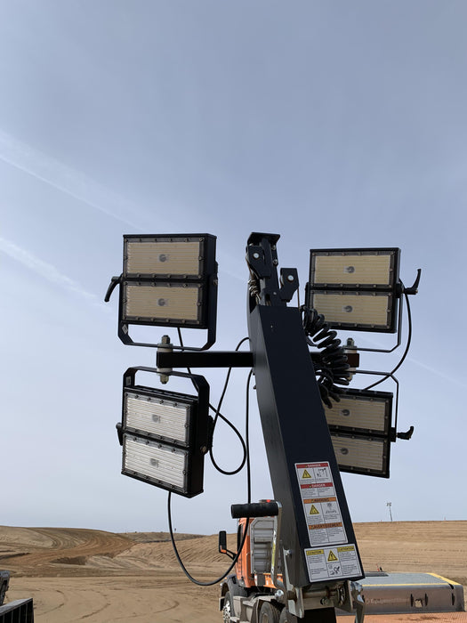 2021 Allmand NLV3GR (4) LED Light Fixture 350W, 23' Vertical Mast, 3kW Prime, Towable, Deep Sea L401, Leveling Jacks, Yanmar T4F 5.8hp