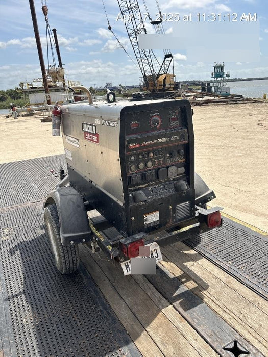 2019 Lincoln Electric Vantage 322 Welder Ready-Pak 3, Two wheel trailer, Fender and Light kit, Cable Rack