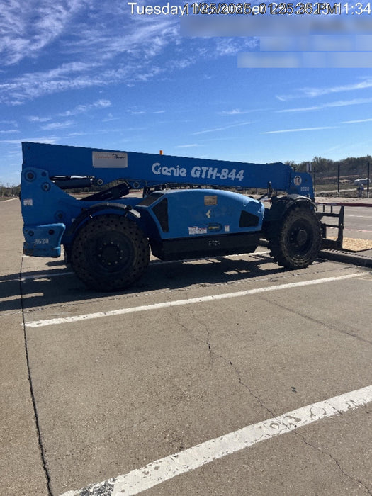 2018 Genie GTH-844 Genie GTH-844D w/Open ROPS, Solid Tires, Work Light/Beacon, 60" Carriage and Forks