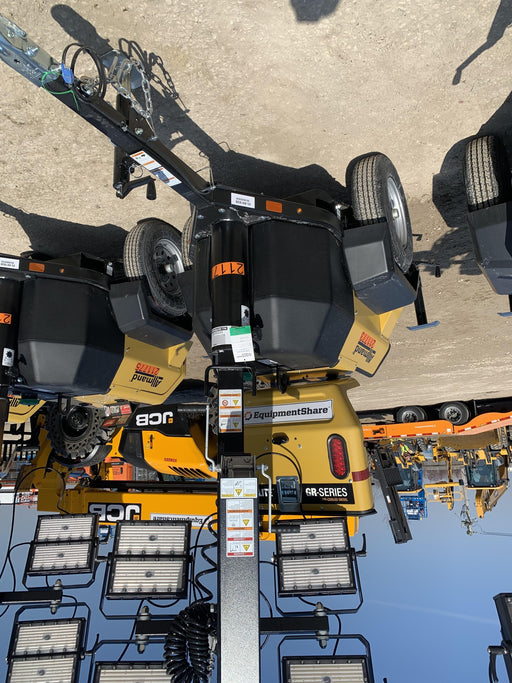 2022 Allmand NLV3GR (4) LED Light Fixture 350W, 23' Vertical Mast, 3kW Prime, Towable, Deep Sea L401, Leveling Jacks, Yanmar T4F 5.8hp