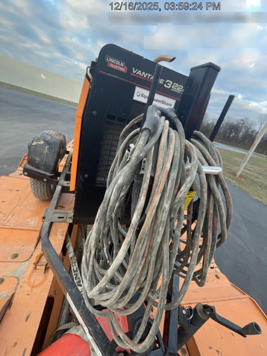 2021 Lincoln Electric Vantage 322 Vantage 322 Ready Pak 3 w/ Decals, ORANGE (includes trailer, cable rack, fender light kit) NO Telematics