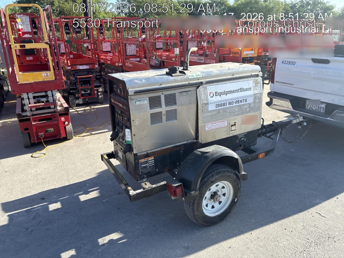 2019 Lincoln Electric Vantage 322 Welder Ready-Pak 3, Two wheel trailer, Fender and Light kit, Cable Rack