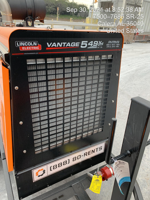 2021 Lincoln Electric Vantage 549X Ready Pak 3, ORANGE (includes trailer, cable rack, fender light kit)