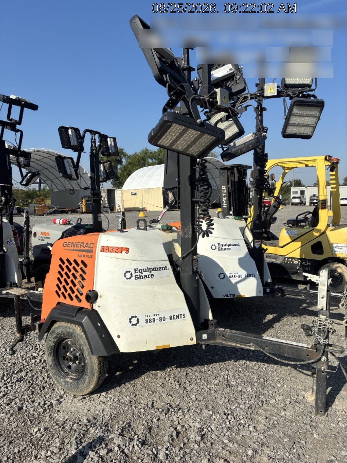 2024 Generac MLT2 Diesel, Flex Switch 120V Input, Powerzone Controller, 
(4) 320W LED Lights, 4kW Generator, 39.9 Gal Fuel Tank, 2" Ball, T3