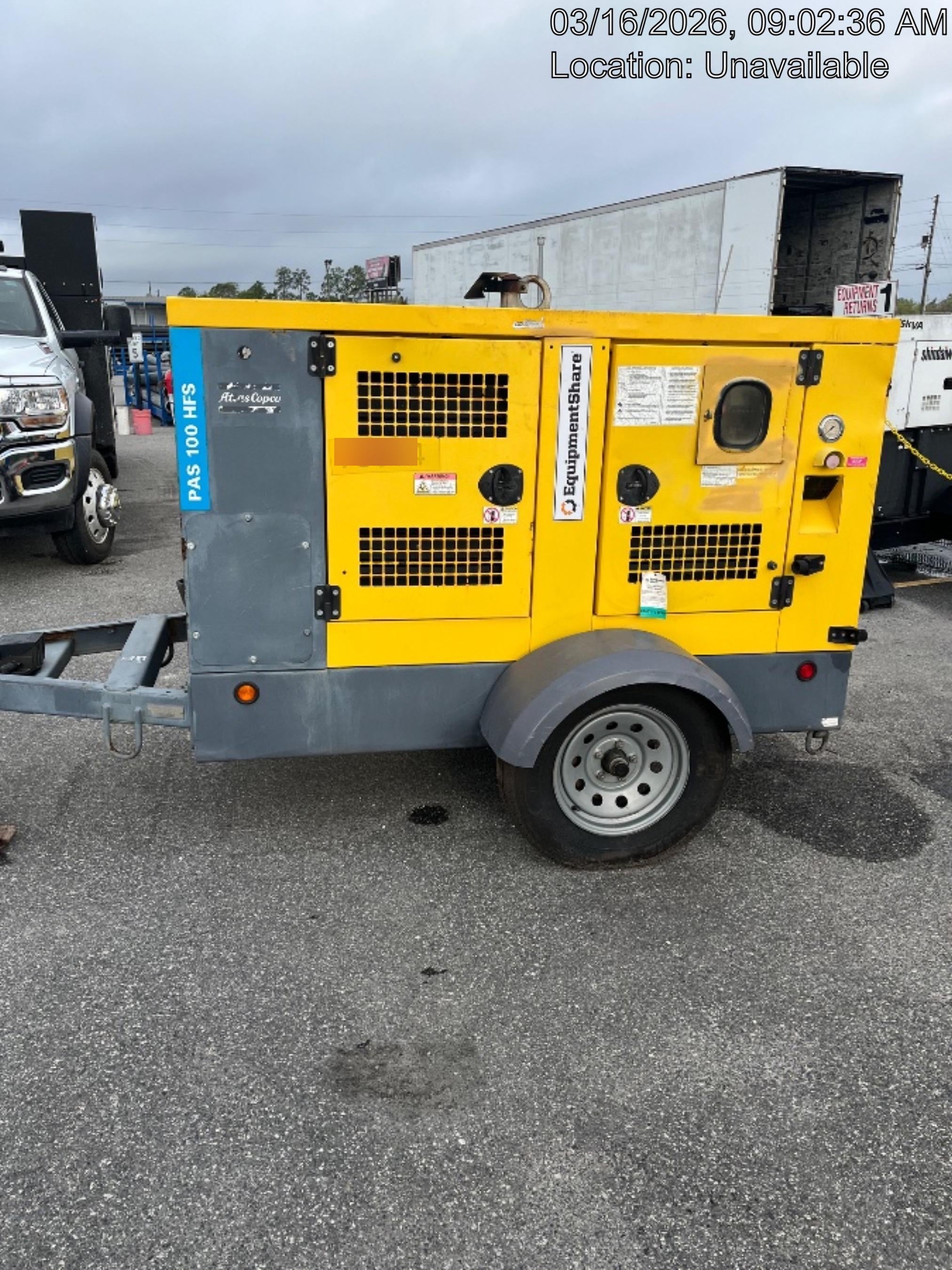 2020 ATLAS COPCO PAS 100 HF CS Enclosed