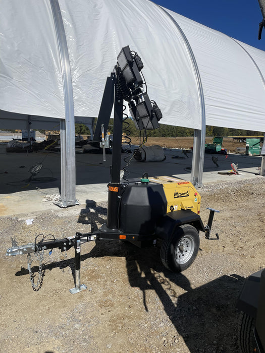 2022 Allmand NLV3GR (4) LED Light Fixture 350W, 23' Vertical Mast, 3kW Prime, Towable