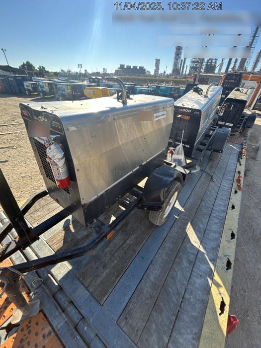 2019 Lincoln Electric Vantage 322 Ready-Pak 3, Two Wheel Trailer, Fender and Light Kit, Cable Rack