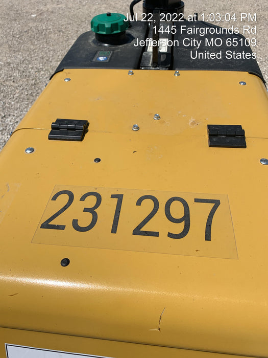 2022 Allmand NLV3GR (4) LED Light Fixture 350W, 23' Vertical Mast, 3kW Prime, Towable, Deep Sea L401, Leveling Jacks, Yanmar T4F 5.8hp