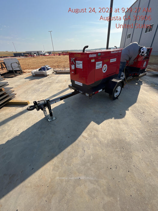 2022 Shindaiwa DGW400MDL Kubota D902 Engine, 23 HP, Dual Op Welder, Wire, Arc, Droop Stick, Tig, and CC Stick Functionality, Simulphase, 3 Phase and 1 Phase Gen Output, Single Axle NB Trlr, Slr Trckl Chrg 12V 12W, Fire Ext