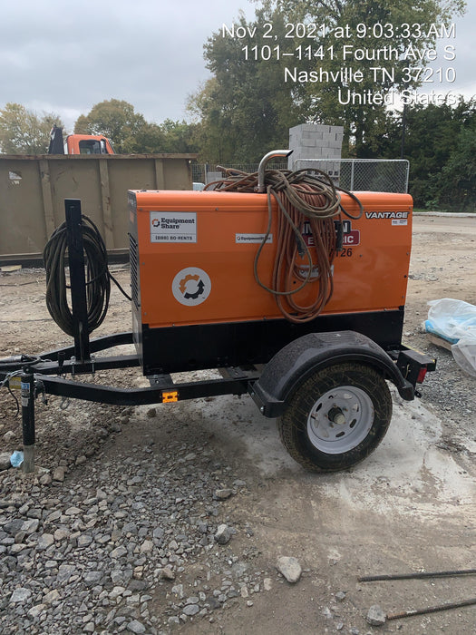 2021 Lincoln Electric Vantage 322 Vantage 322 Ready Pak 3 w/ Decals, ORANGE (includes trailer, cable rack, fender light kit) NO Telematics