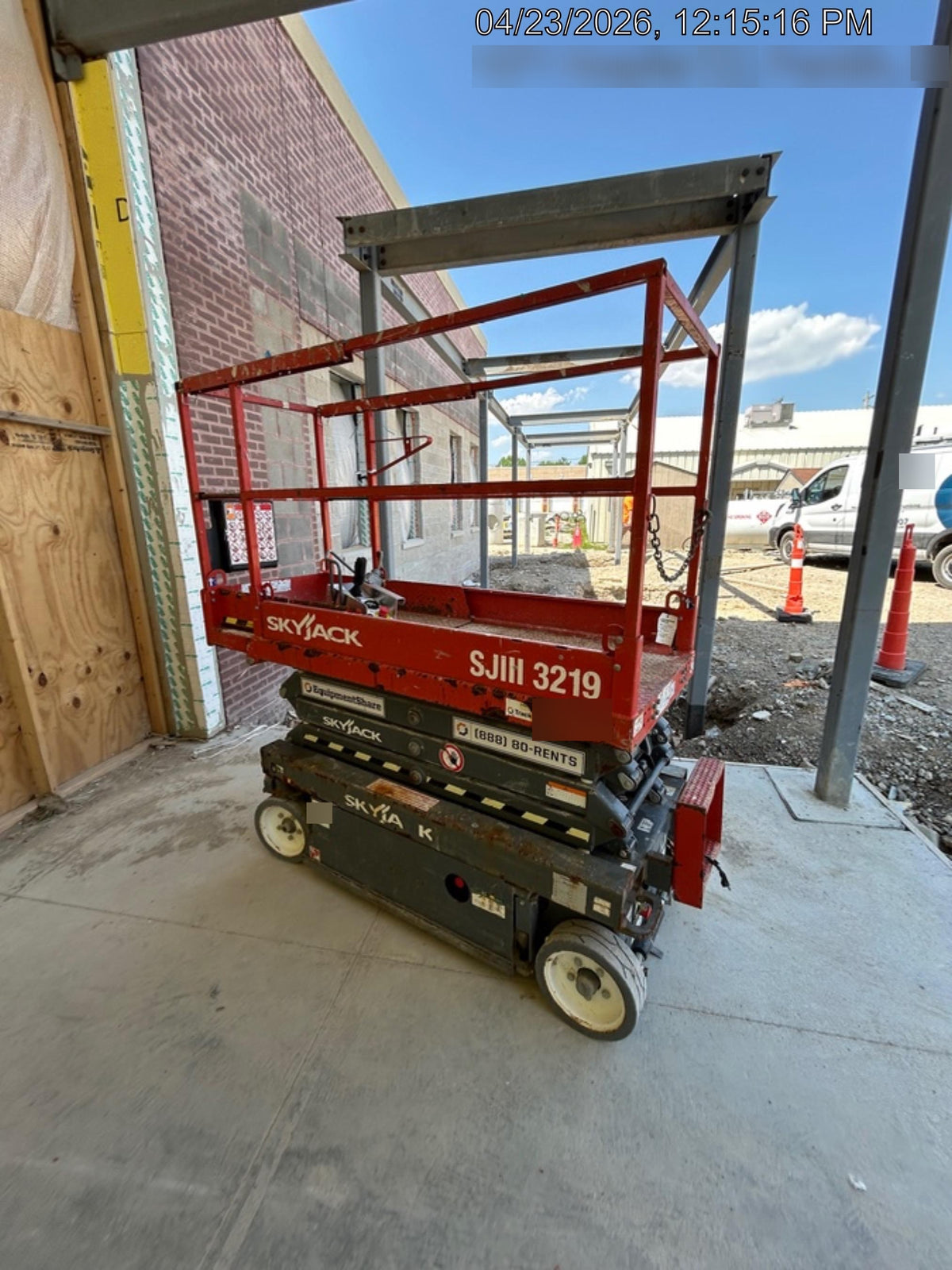 2017 Skyjack SJIII-3219 Standard Rental Specs