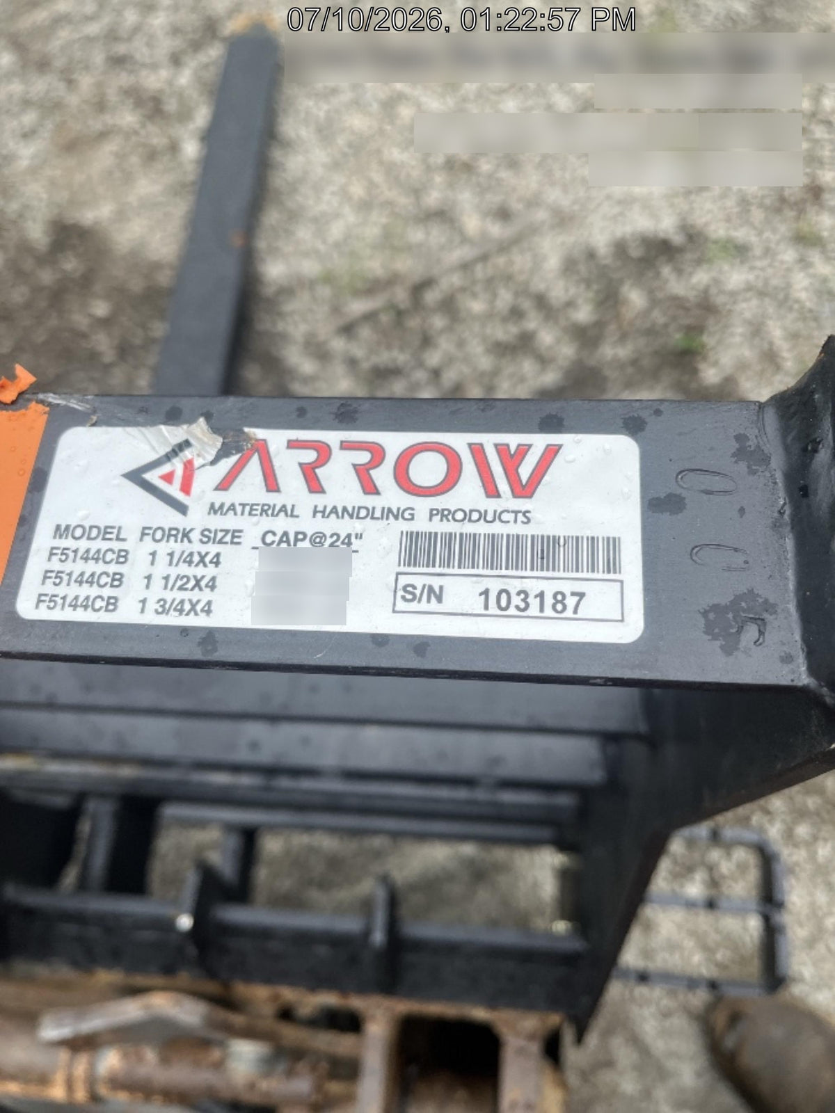 2026 ARROW MATERIAL HANDLING 48" Pallet Forks - Arrow