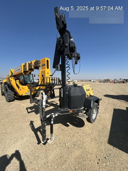 2022 Allmand NLV3GR (4) LED Light Fixture 350W, 23' Vertical Mast, 3kW Prime, Towable, Deep Sea L401, Leveling Jacks, Yanmar T4F 5.8hp