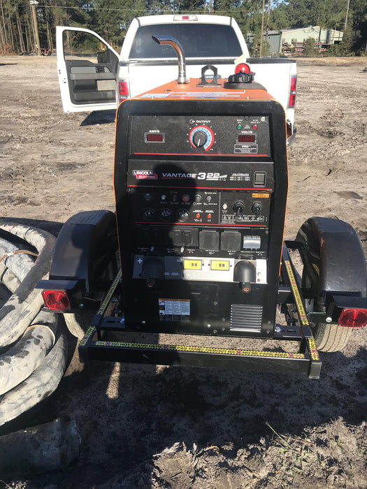 2021 Lincoln Electric Vantage 322 Vantage 322 Ready Pak 3 w/ Decals, ORANGE (includes trailer, cable rack, fender light kit) NO Telematics