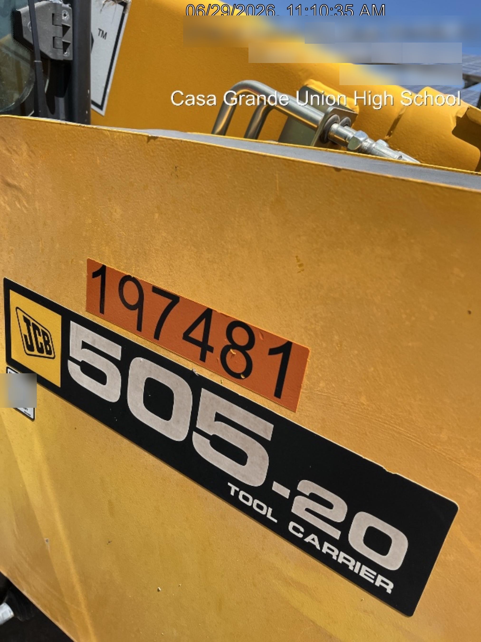 2022 JCB 505-20TC 74Hp Dsl, Canopy, Sld Tires, LED WL, Bcn