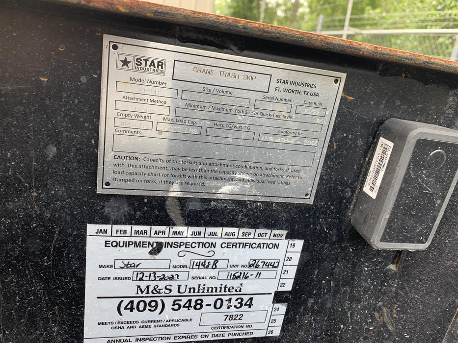 2022 STAR INDUSTRIES 1448B